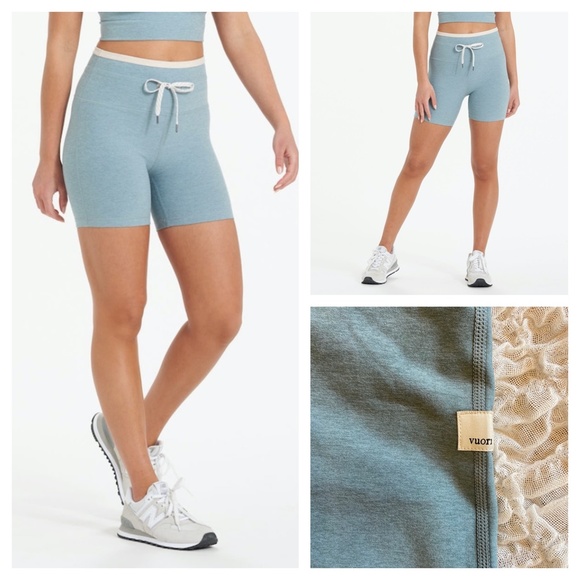 Vuori Athletic Shorts in Blue and Tan - Picture 3 of 10